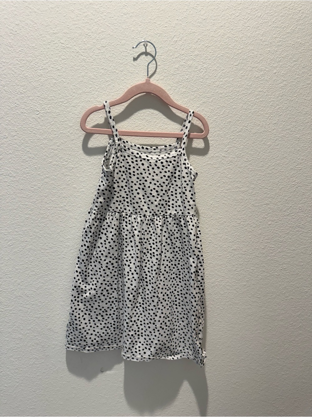 Old Navy White Dress with Black Polka Dots